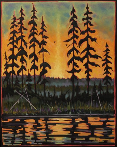 Northern Afterglow
24 x 30  oil on canvas  $1600 sold
